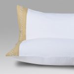 Edera pillowcases giallo cuoio