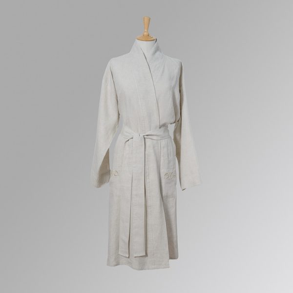 Decoro linen robe | Rivolta Carmignani
